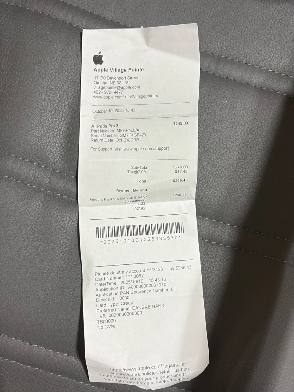 Apple AirPods Pro 3 White Wireless Earbuds with Charging Case